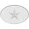 Ekena Millwork Standard Dalton Star Rosette With Beveled Edge, 7"W x 4 3/4"H x 3/4"P ROSP070X048X075DAL07 - alternate 2